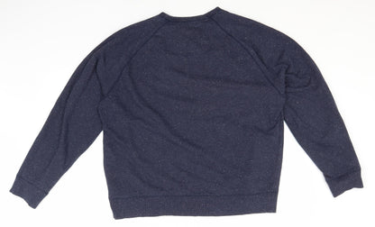 Burton Mens Blue Round Neck  Cotton Pullover Jumper Size XL