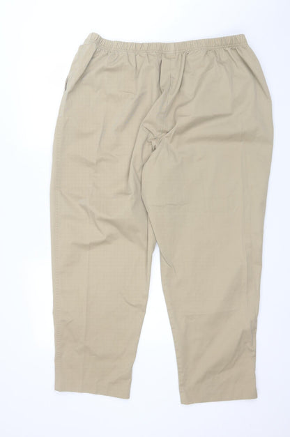 Lands' End Mens Beige  Cotton Trousers  Size 28 L28 in Regular