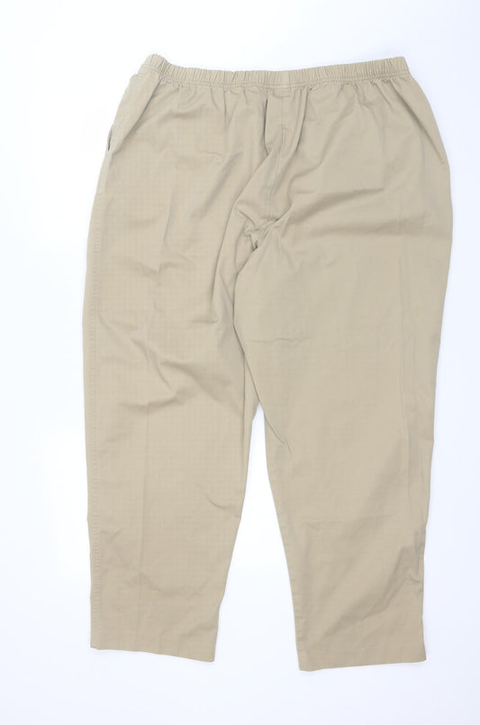 Lands' End Mens Beige  Cotton Trousers  Size 28 L28 in Regular