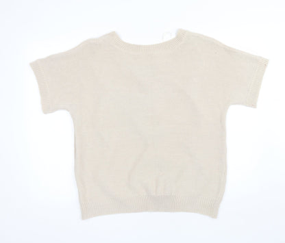 Store 21 Womens Beige Round Neck  Acrylic Pullover Jumper Size L