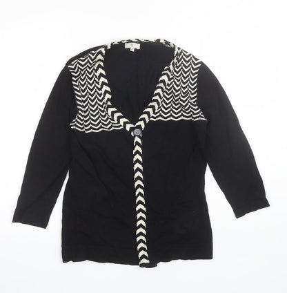 Womens UK Size S Country Casuals Black Cardigan Jumper