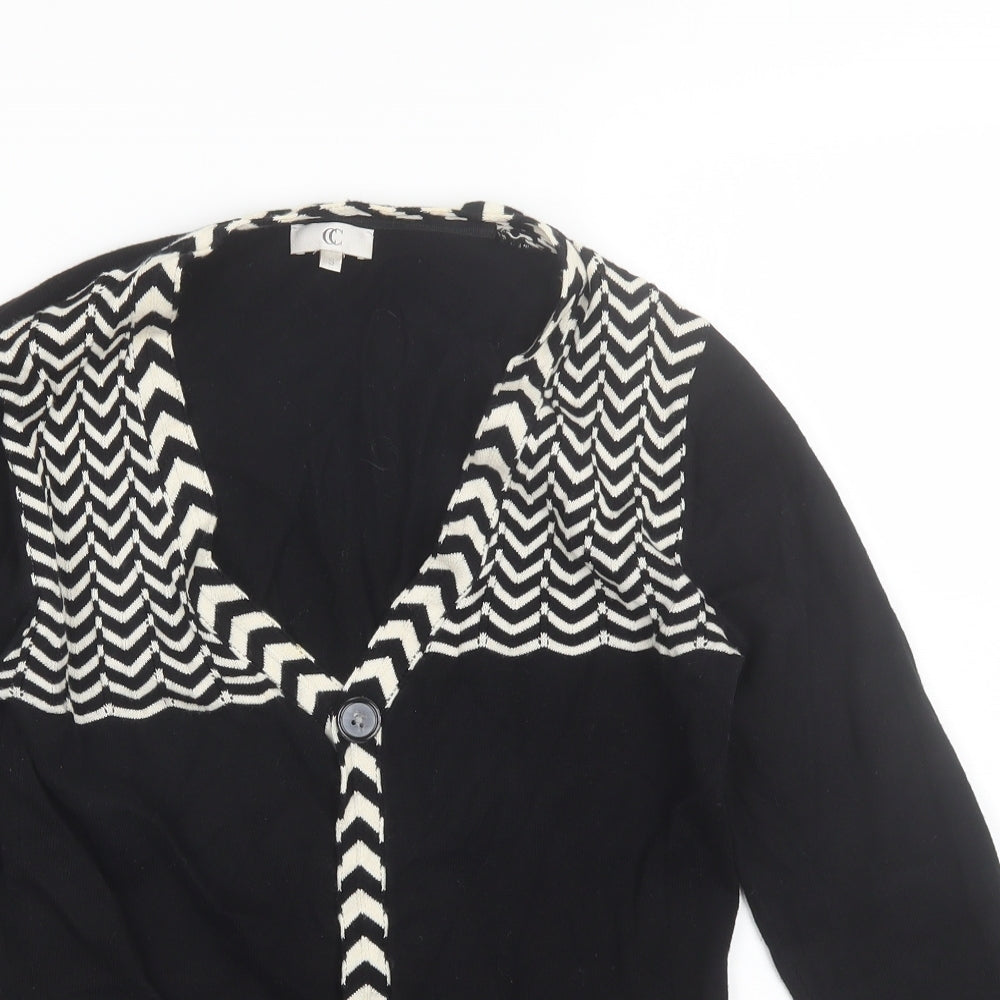 Womens UK Size S Country Casuals Black Cardigan Jumper