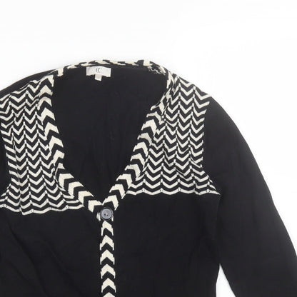 Womens UK Size S Country Casuals Black Cardigan Jumper