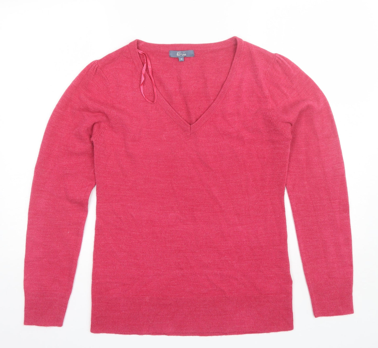 Womens UK Size 14 E-vie Pink Pullover Jumper