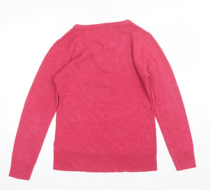 Womens UK Size 14 E-vie Pink Pullover Jumper