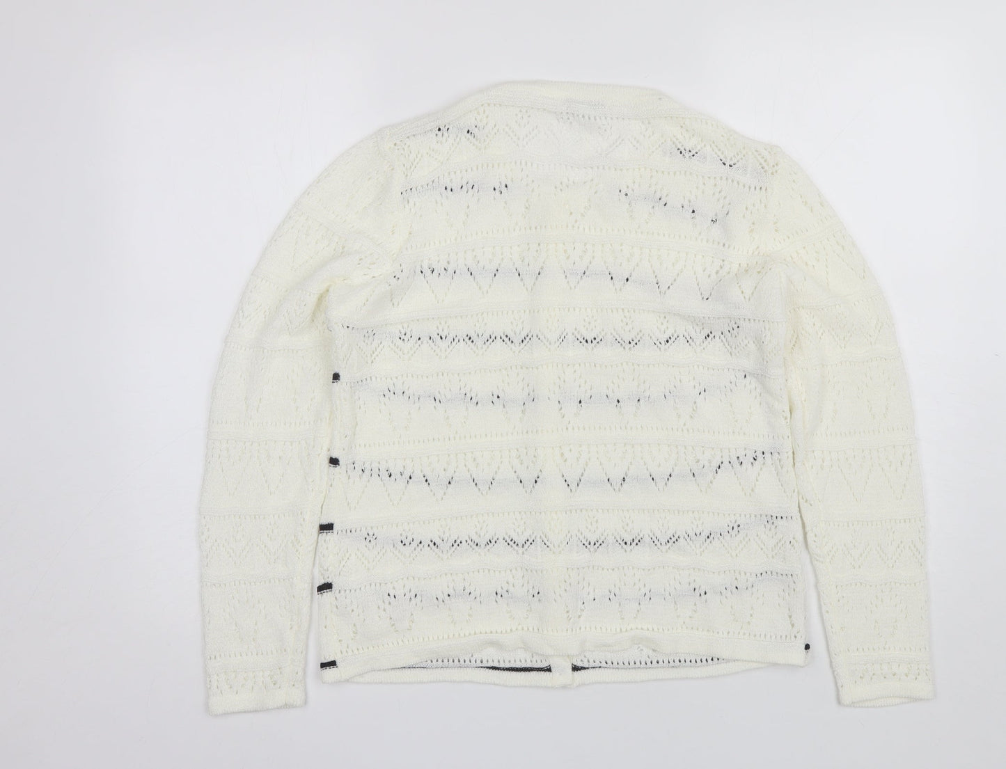 Womens UK Size L Annabelle White Cardigan Jumper