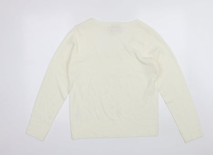 Womens UK Size XL Sarah Hamilton White Pullover Jumper