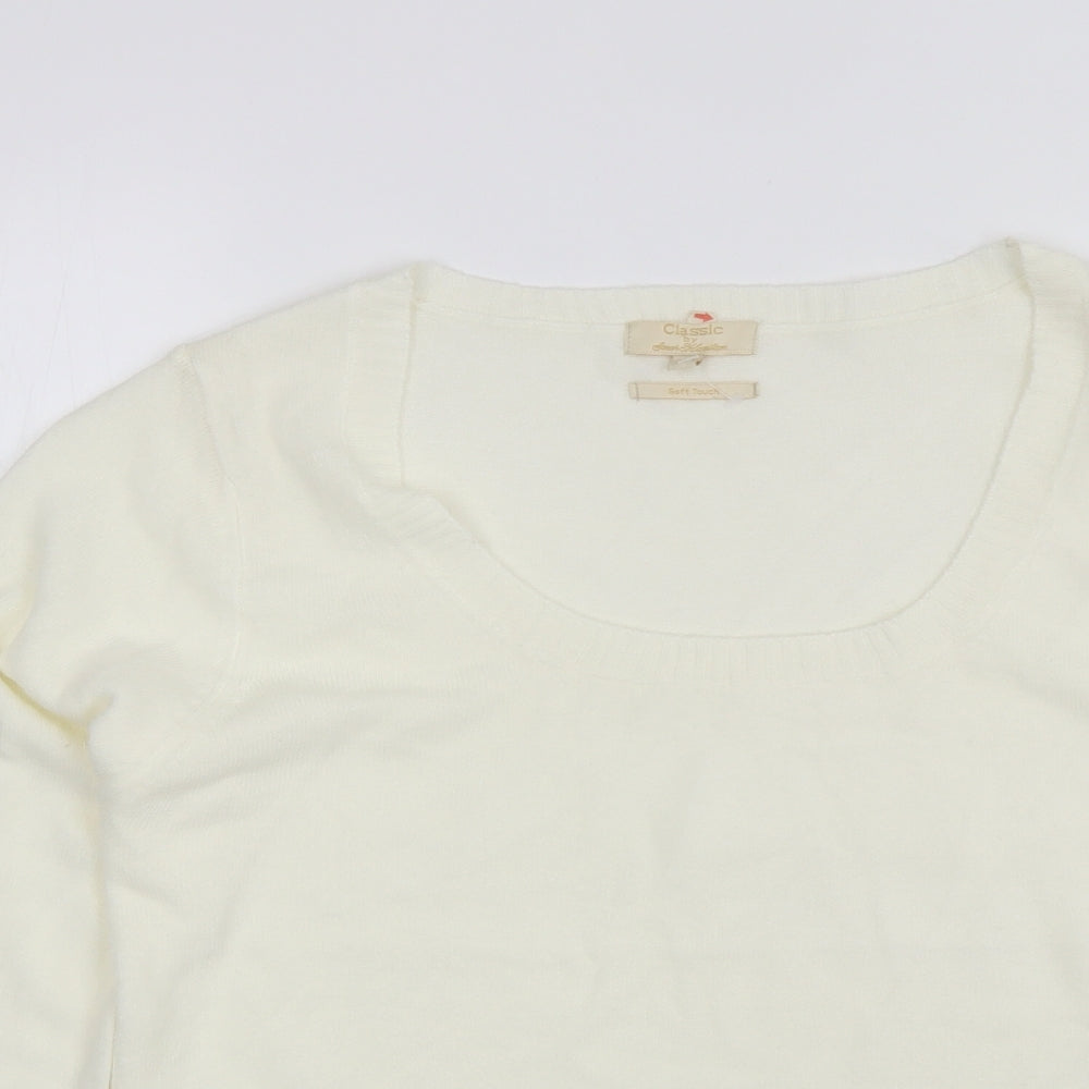 Womens UK Size XL Sarah Hamilton White Pullover Jumper