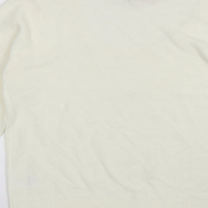 Womens UK Size XL Sarah Hamilton White Pullover Jumper