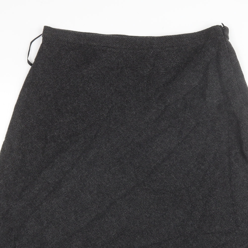 Coercion Womens Grey  Wool A-Line Skirt Size 30 in