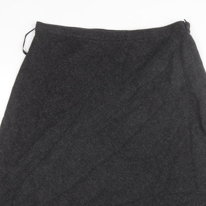 Coercion Womens Grey  Wool A-Line Skirt Size 30 in