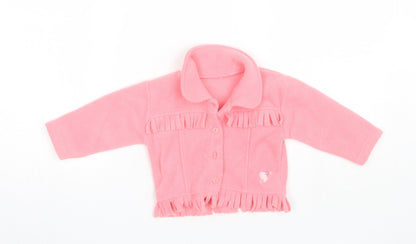 Mothercare Baby Pink  Polyester Cardigan Jumper Size 3-6 Months