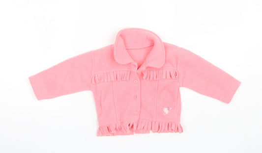 Mothercare Baby Pink  Polyester Cardigan Jumper Size 3-6 Months