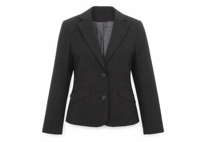 Mexx Womens Black Striped Polyester Jacket Blazer Size 8