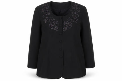 Richards Womens Black   Overcoat Jacket Size 16