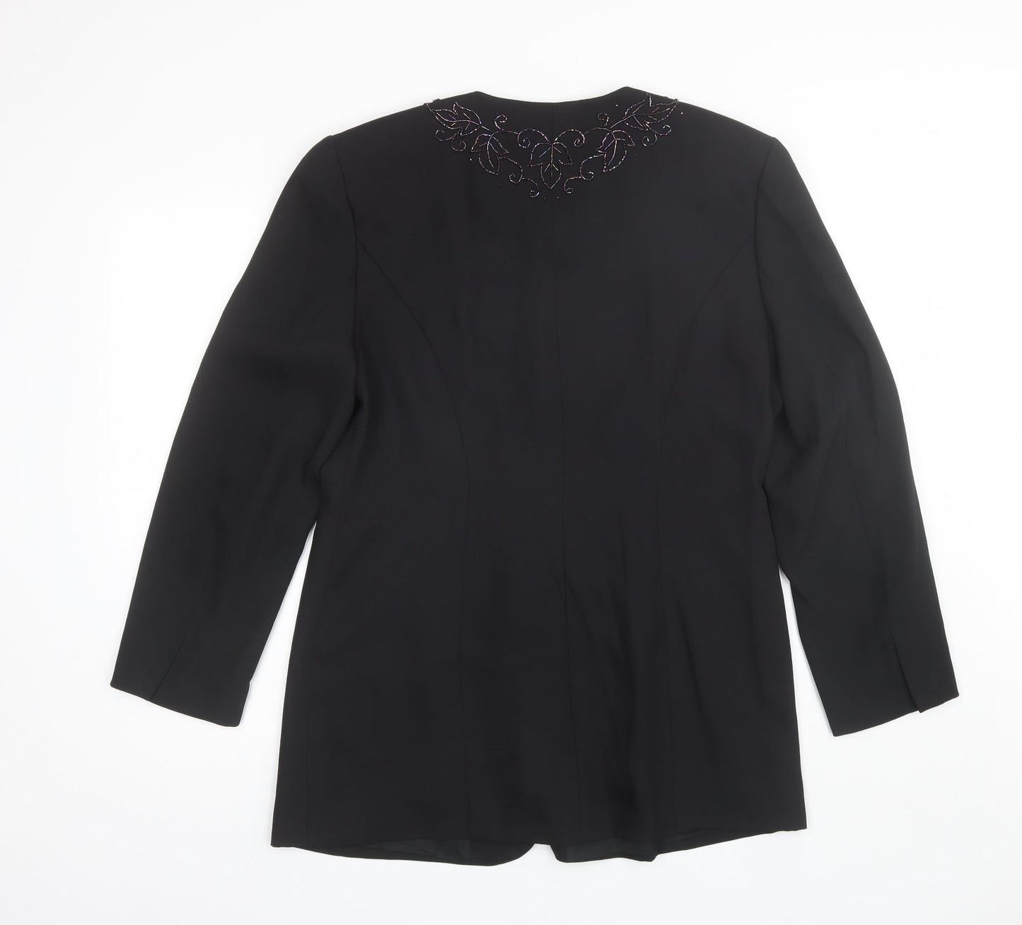 Richards Womens Black   Overcoat Jacket Size 16