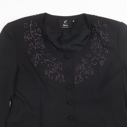 Richards Womens Black   Overcoat Jacket Size 16