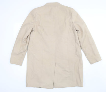 Womens UK Size 16 Marks and Spencer Beige Overcoat