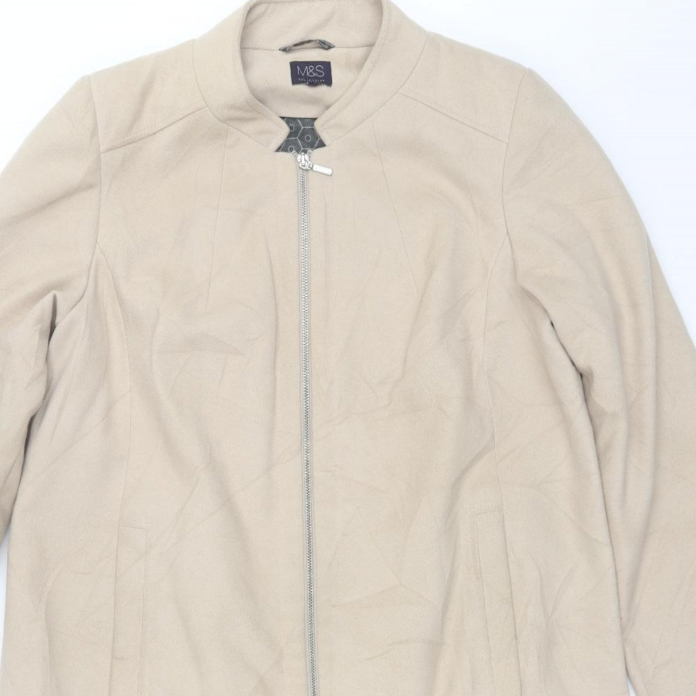 Womens UK Size 16 Marks and Spencer Beige Overcoat