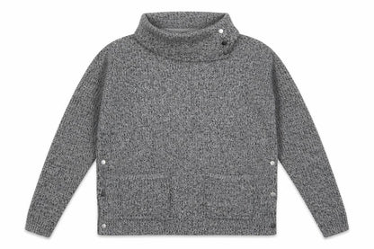 Front view of Next women’s grey roll neck cotton jumper, size S