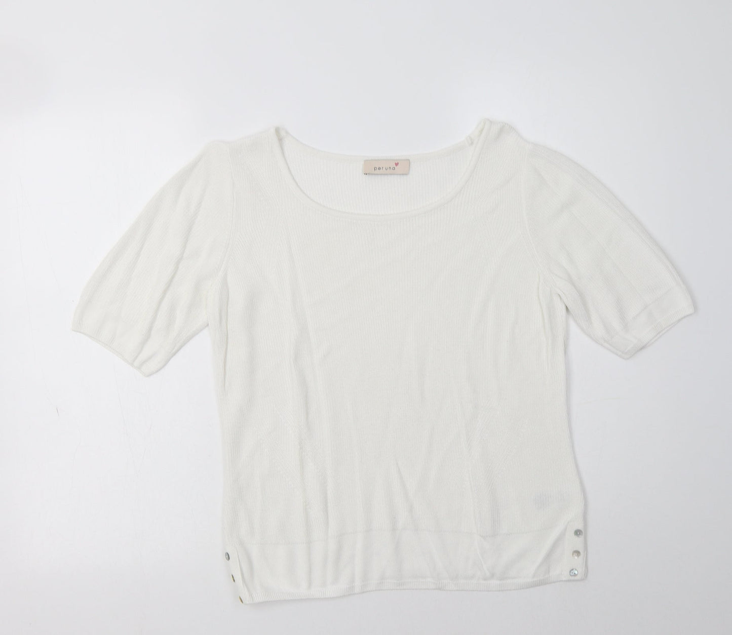 Womens UK Size 14 M&S White Pullover Jumper