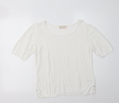 Womens UK Size 14 M&S White Pullover Jumper