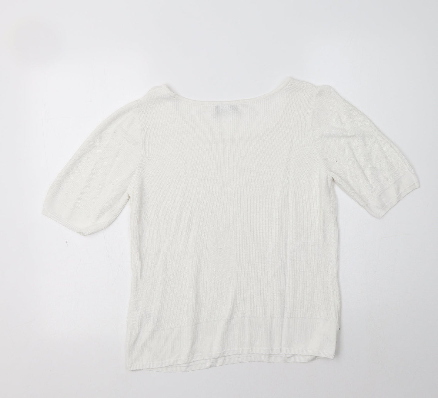 Womens UK Size 14 M&S White Pullover Jumper