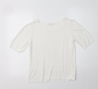 Womens UK Size 14 M&S White Pullover Jumper