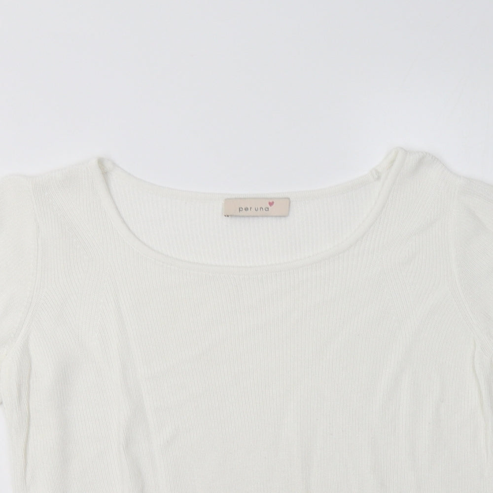 Womens UK Size 14 M&S White Pullover Jumper