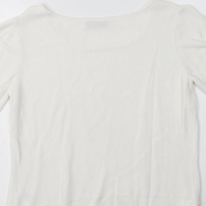 Womens UK Size 14 M&S White Pullover Jumper