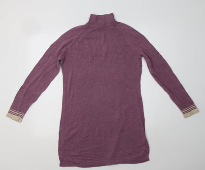 Patra Womens Pink  Cotton Jumper Dress  Size S  Mock Neck