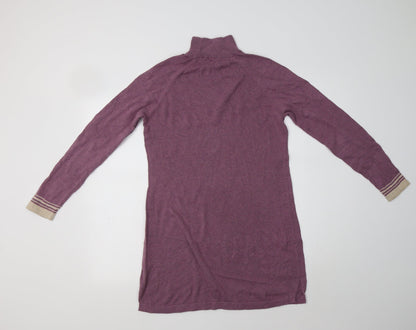 Patra Womens Pink  Cotton Jumper Dress  Size S  Mock Neck