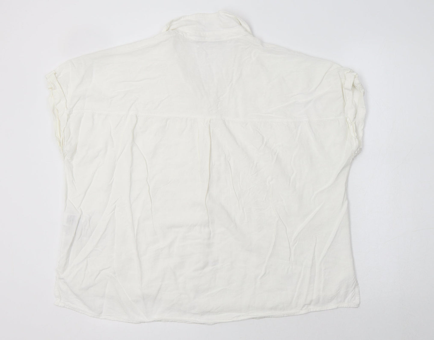 Womens UK Size 18 New Look White Basic Button-Up