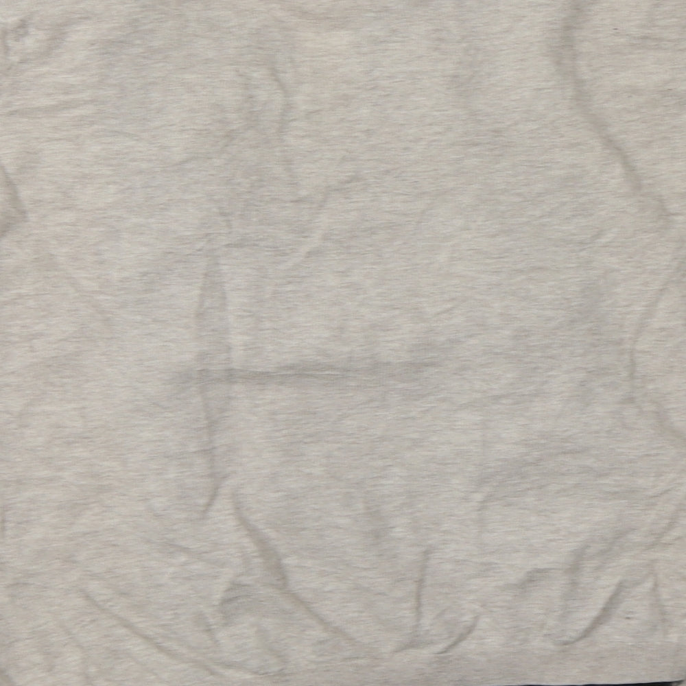 Nex Womens Beige Square Neck Floral Cotton Pullover Jumper Size 6