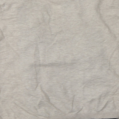 Nex Womens Beige Square Neck Floral Cotton Pullover Jumper Size 6