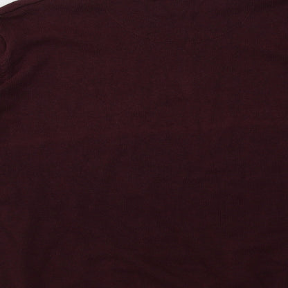 Matalan Mens Purple Crew Neck  Cotton Pullover Jumper Size 2XL