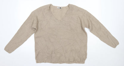 Womens UK Size 14 Pep & Co Gold Pullover Jumper