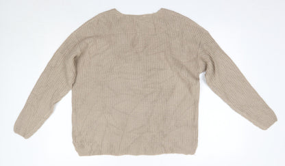 Womens UK Size 14 Pep & Co Gold Pullover Jumper