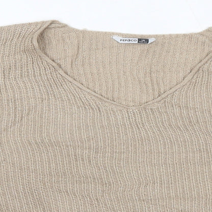 Womens UK Size 14 Pep & Co Gold Pullover Jumper