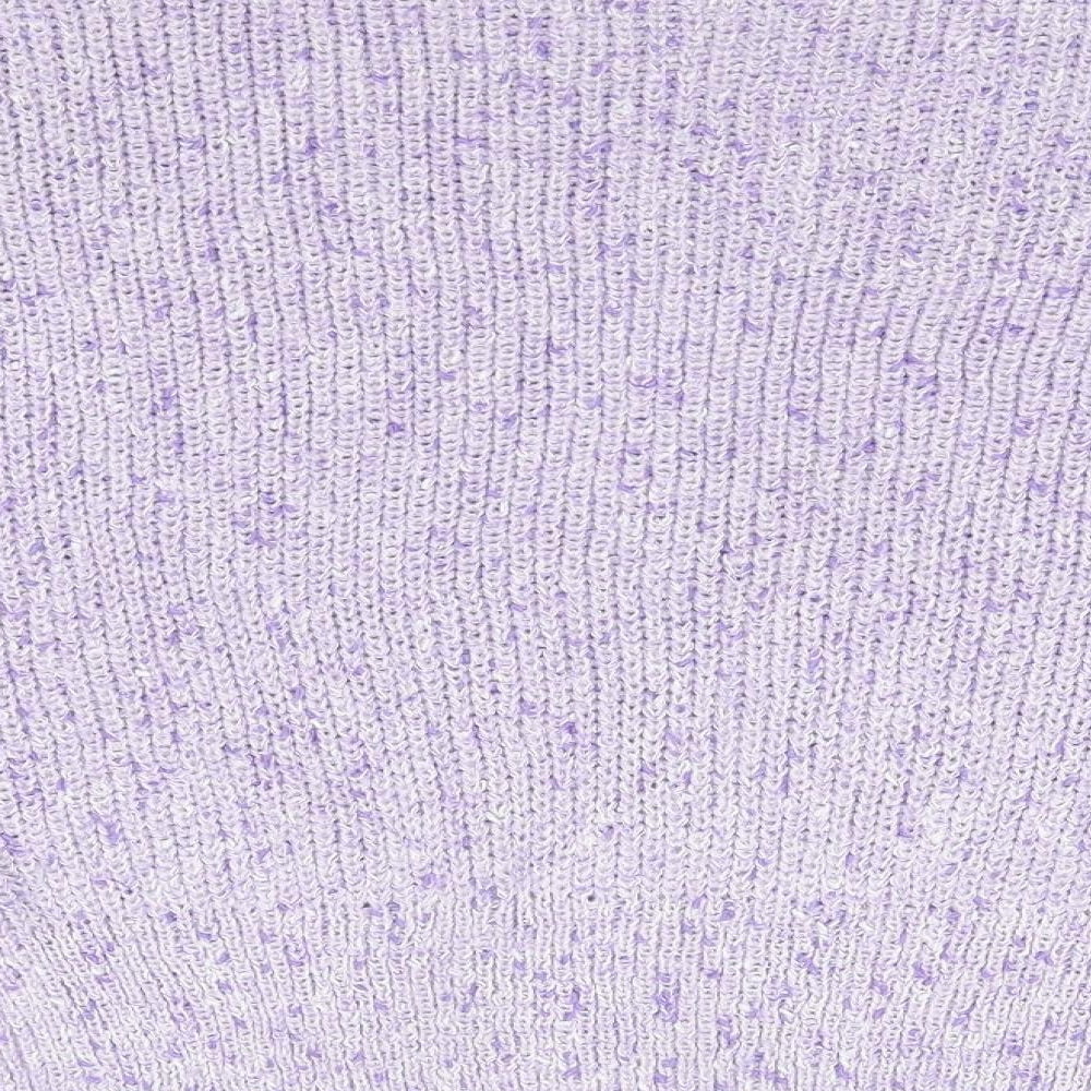 George Womens Purple Round Neck  Acrylic Pullover Jumper Size L
