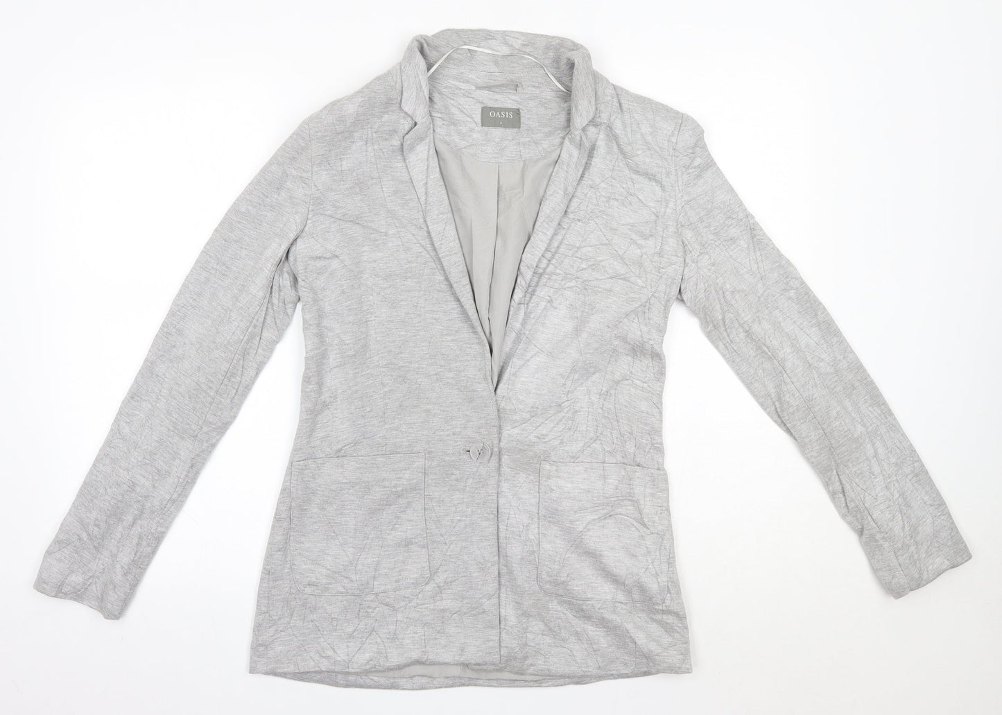 Womens UK Size 6 Oasis Grey Cardigan Jumper