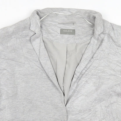 Womens UK Size 6 Oasis Grey Cardigan Jumper