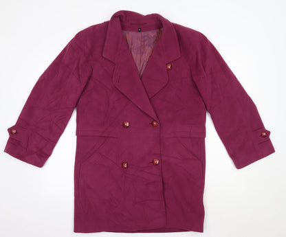 Manfred Mettner Womens Pink   Overcoat Coat Size 6