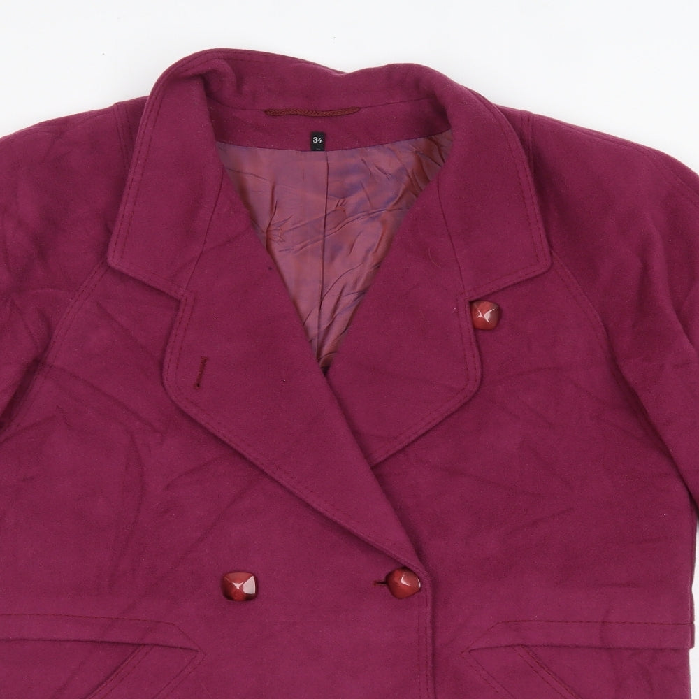 Manfred Mettner Womens Pink   Overcoat Coat Size 6