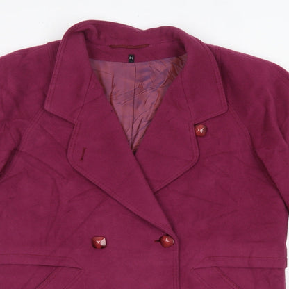 Manfred Mettner Womens Pink   Overcoat Coat Size 6