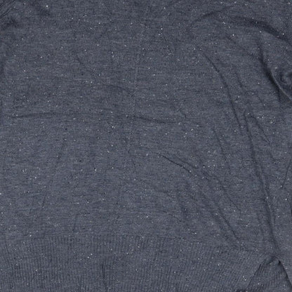 Primark Womens Blue V-Neck  Acrylic Pullover Jumper Size 8