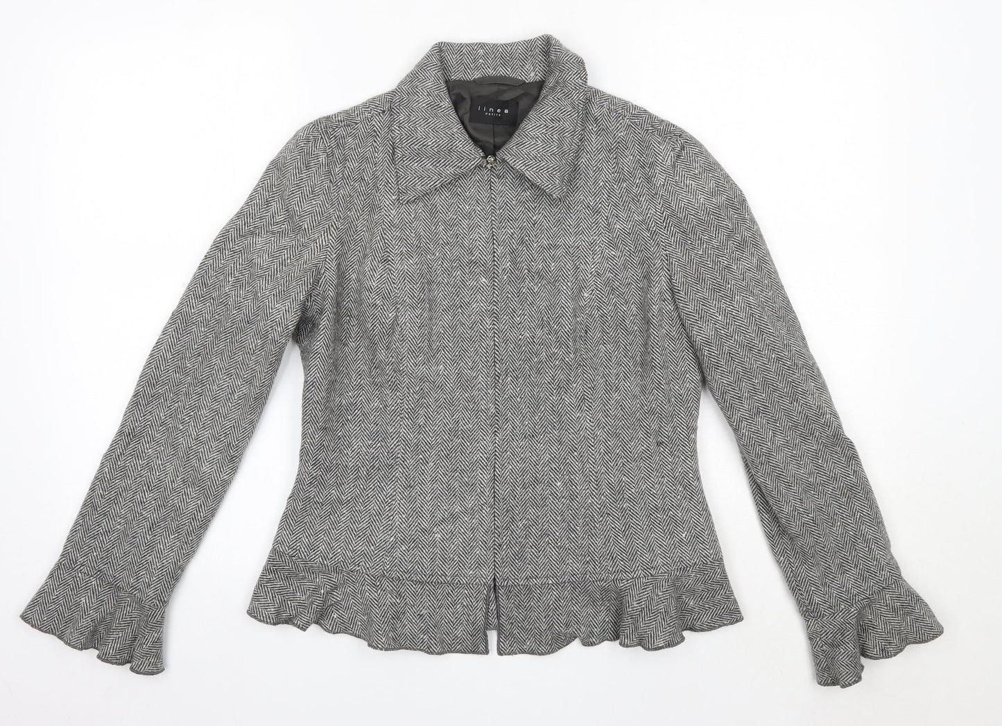 Linea Womens Grey   Jacket Coat Size 10