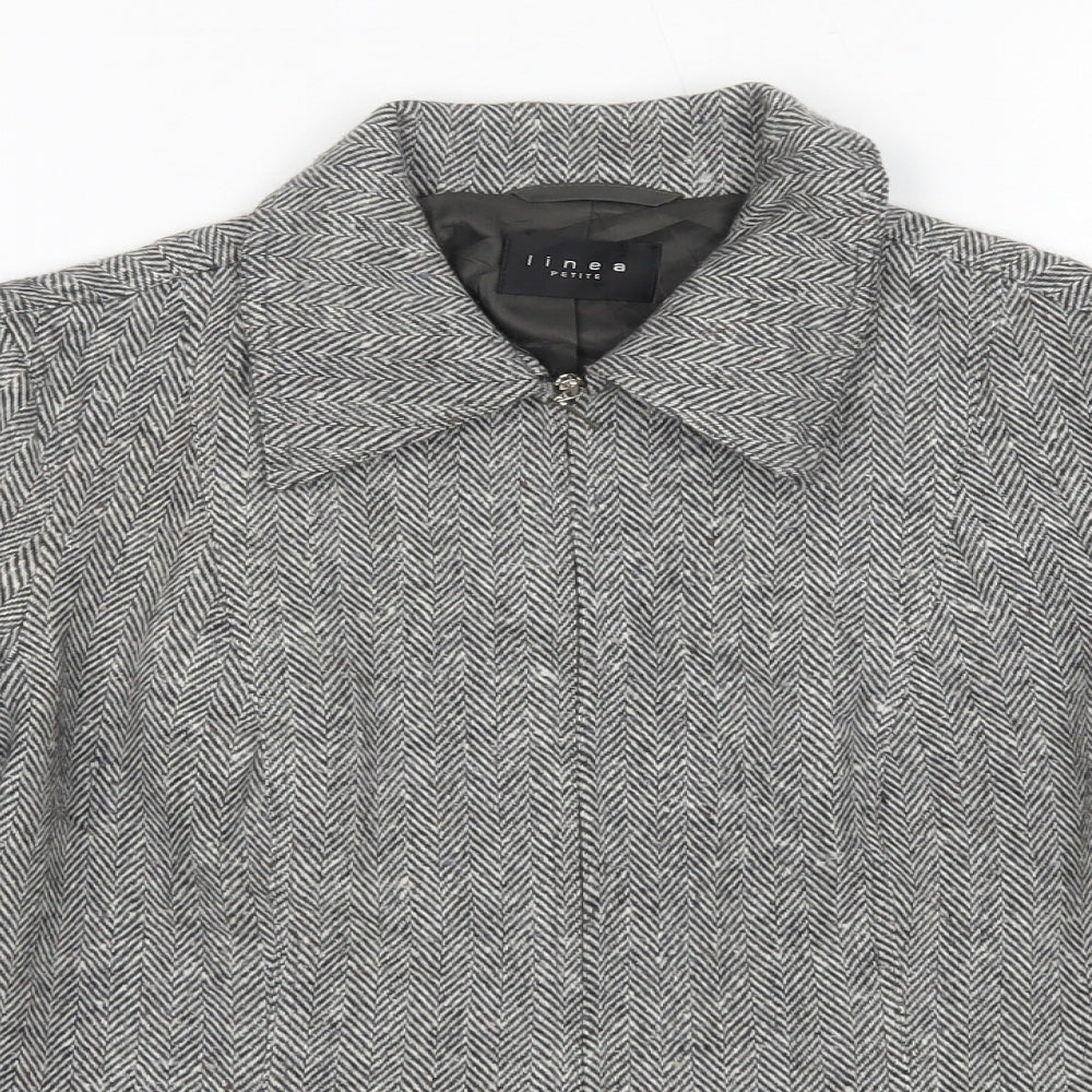 Linea Womens Grey   Jacket Coat Size 10