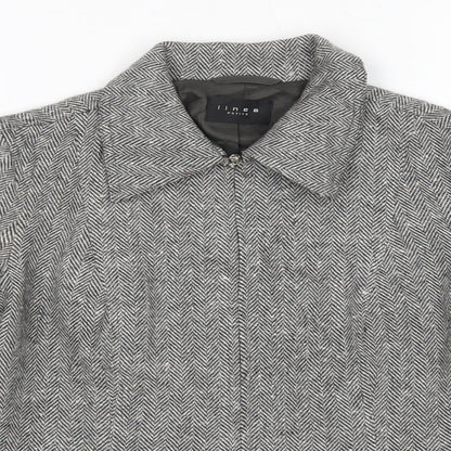 Linea Womens Grey   Jacket Coat Size 10