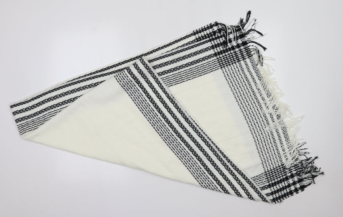 Front view of Marks & Spencer women’s white acrylic scarf